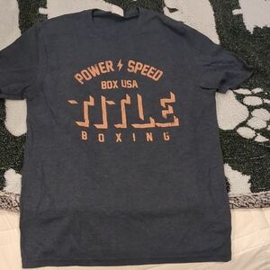 Power Speed Box USA Boxing Graphic Tee - Navy & Orange